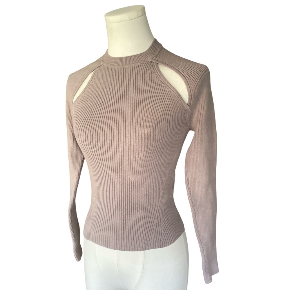 Abercrombie & Fitch Ribbed Cutout Long Sleeve Top Women’s Small - Picture 3 of 8